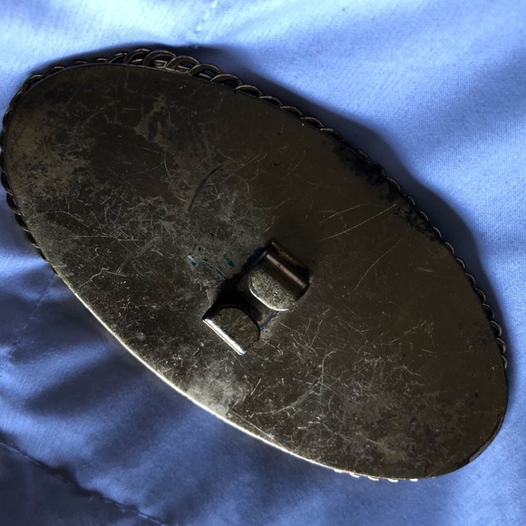 Vintage Green Stone Belt Buckle main image 6